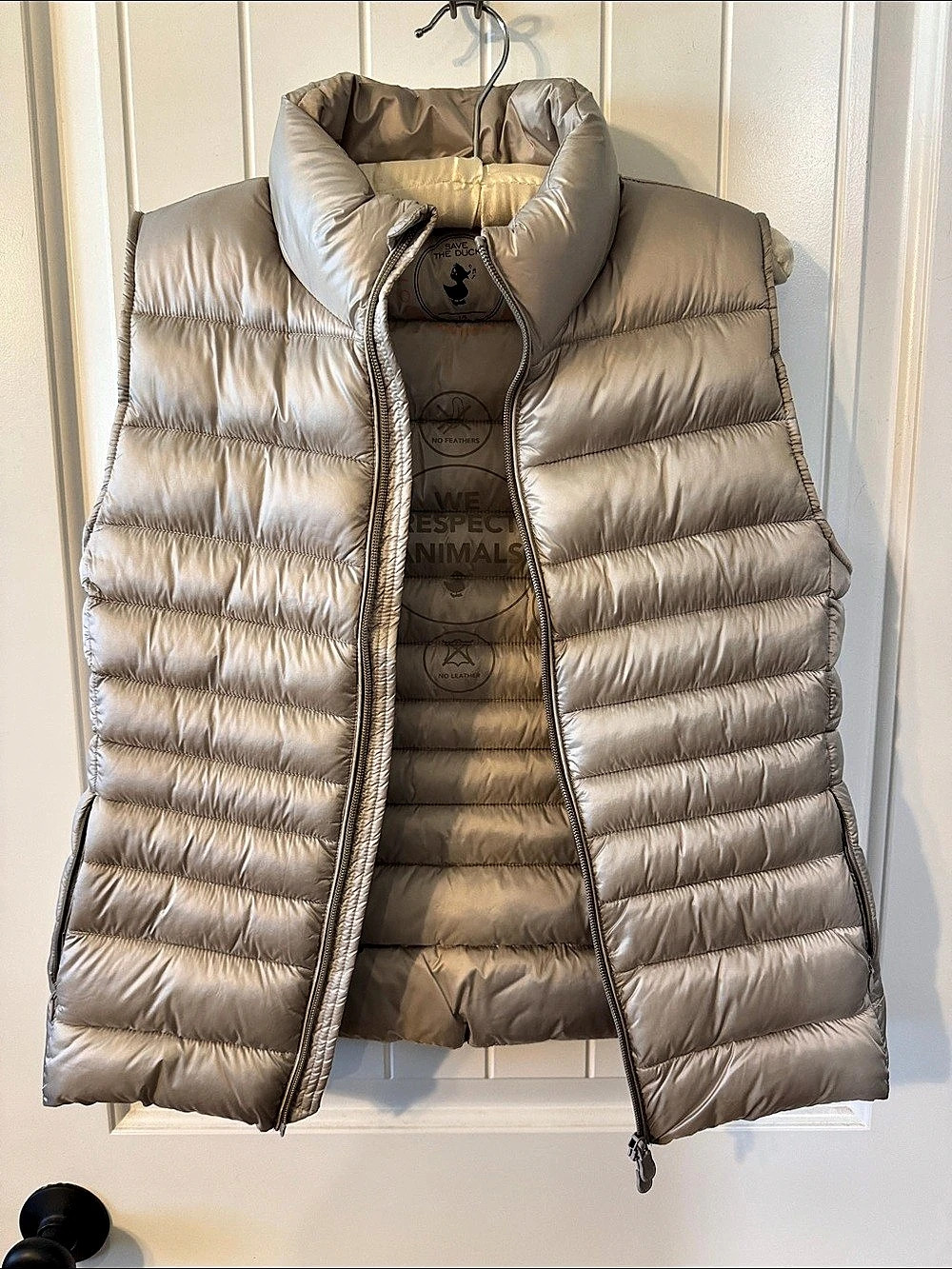 Save The Duck Giga Quilted Puffer Vest Gray Small